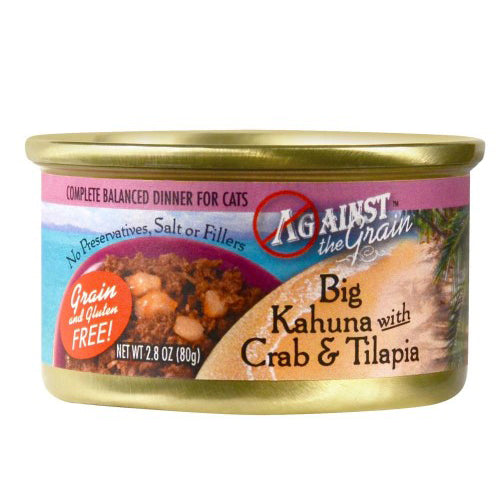 Against the Grain Big Kahuna With Crab & Tilapia Dinner Wet Cat Food 24Each/2.8 Oz (Count of 24) by San Francisco Bay Brand peta2z