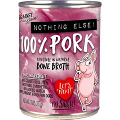 Against the Grain Nothing Else 100% One Ingredient Adult Wet Dog Food Pork, 12Each/11 Oz (Count of 12) by San Francisco Bay Brand peta2z