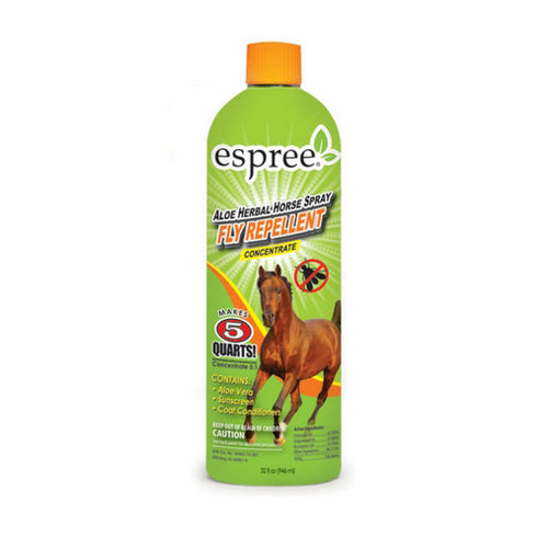 Aloe Herbal Horse Spray Fly Repellent Concentrate - 32 fl oz 32 Oz by Espree peta2z