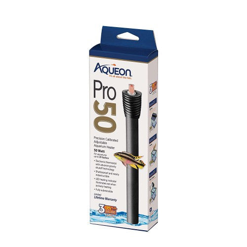 Aqueon Adjustable PRO Aquarium Heater 1ea/Up To 20 Gallon, 50 W by Aqueon peta2z