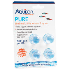 Aqueon PURE Live Beneficial Bacteria 4 Pack,, 6ea/10 Gallon (Count of 6) by Aqueon peta2z