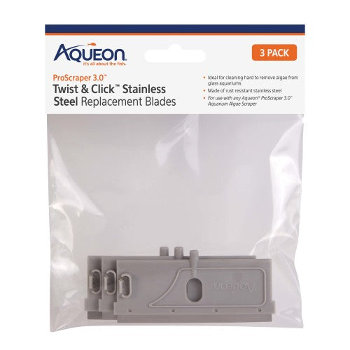 Aqueon ProScraper 3.0™ Twist & Click™ Stainless Steel Replacement Blades 1 Each/One Size by Aqueon peta2z