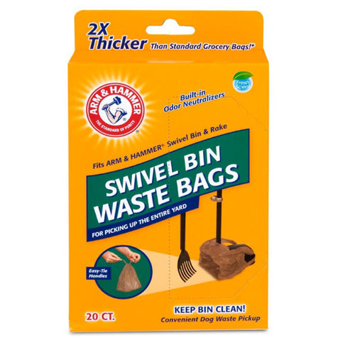 Arm & Hammer Waste Bags for Swivel Bin & Rake Penny, 1 Each/20 Count by Arm & Hammer peta2z