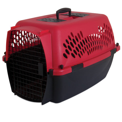 Aspen Fashion Pet Porter Dog Kennel Hard-Sided, Deep Red, Black, 1 Each/26 in by San Francisco Bay Brand peta2z