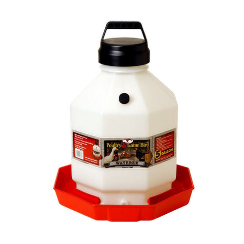 Automatic Poultry Waterer with Handle 5 Gallons by Miller Little Giant peta2z