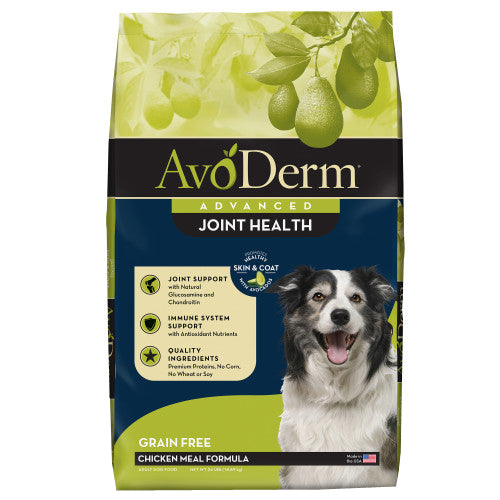 AvoDerm Natural Advanced Joint Health Chicken Meal Formula - Grain Free Adult Dry Dog Food 1 Each/24 lb by Avoderm peta2z