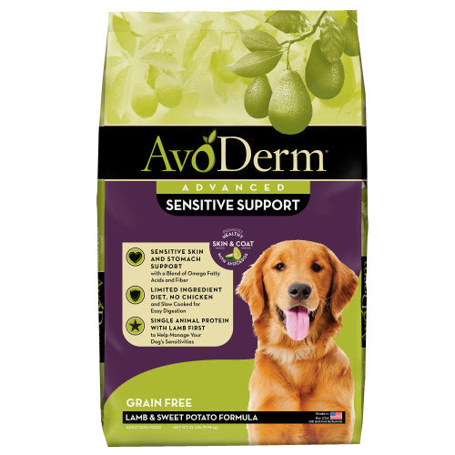 AvoDerm Natural Advanced Sensitive Support Lamb & Sweet Potato Formula Dry Dog Food 1 Each/22 lb by Avoderm peta2z