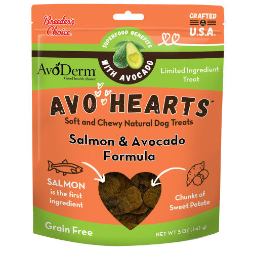 AvoDerm Natural AvoHearts Natural Dog Treats Salmon & Avocado, 1 Each/5 Oz by Avoderm peta2z