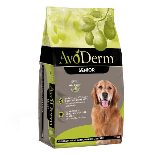 AvoDerm Natural Chicken Meal & Brown Rice - Senior Dry Dog Food 1 Each/4.4 lb by Avoderm peta2z
