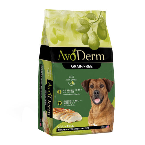 AvoDerm Natural Grain Free Chicken and Vegetables Recipe All Life Stages Dry Dog Food 1 Each/4 lb by Avoderm peta2z