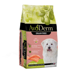 AvoDerm Natural Grain Free Salmon and Vegetables Recipe All Life Stages Dry Dog Food 1 Each/4 lb by Avoderm peta2z