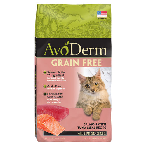 AvoDerm Natural Grain Free Salmon with Tuna Meal Dry Cat Food 1 Each/2.5 lb by Avoderm peta2z