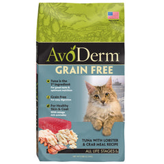 AvoDerm Natural Grain Free Tuna with Lobster & Crab Meal Dry Cat Food 1 Each/5 lb by Avoderm peta2z