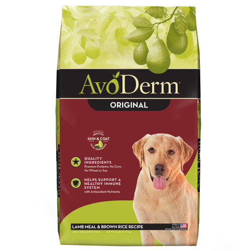 AvoDerm Natural Original Lamb Meal & Brown Rice Recipe Dry Dog Food 1 Each/26 lb by Avoderm peta2z