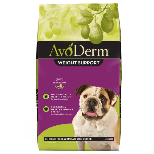 AvoDerm Natural Weight Support Chicken Meal & Brown Rice Recipe Dry Dog Food 1 Each/28 lb by Avoderm peta2z
