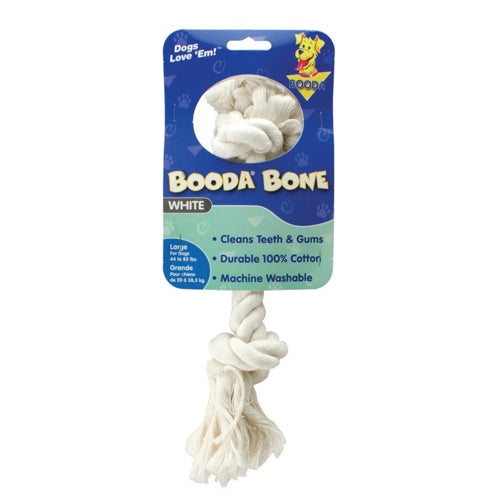 Booda 2-Knot Rope Bone Dog Toy White, 1 Each/Large by San Francisco Bay Brand peta2z