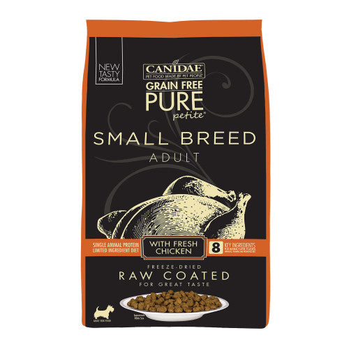 CANIDAE PURE Grain-Free Petite Small Breed Adult Raw Freeze-Dried Dog Food Chicken, 1 Each/10 lb by Canidae peta2z