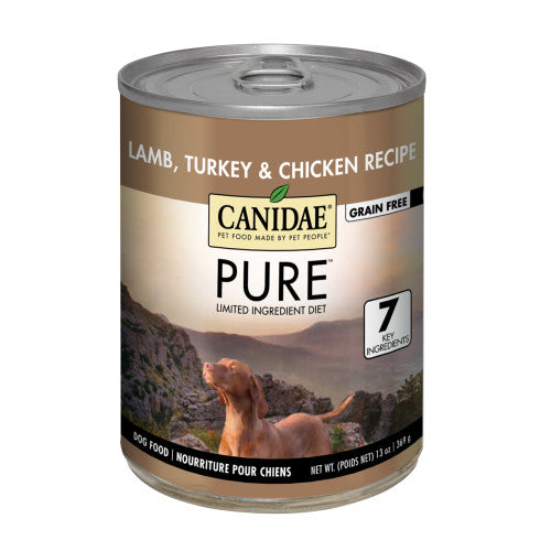 CANIDAE PURE Grain-Free Wet Dog Food Elements Formula w/Lamb, Turkey & Chicken, 12Each/13 Oz (Count of 12) by Canidae peta2z