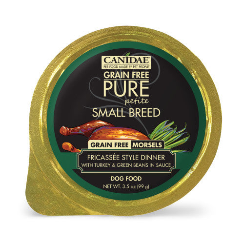 CANIDAE PURE Petite Small Breed Grain-Free Wet Dog Food Morsels w/Turkey & Green Beans, 12Each/3.5 Oz (Count of 12) by Canidae peta2z