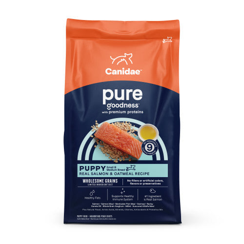 CANIDAE PURE Puppy with Wholesome Grains Dry Dog Food Salmon & Oatmeal, 1 Each/24 lb by Canidae peta2z