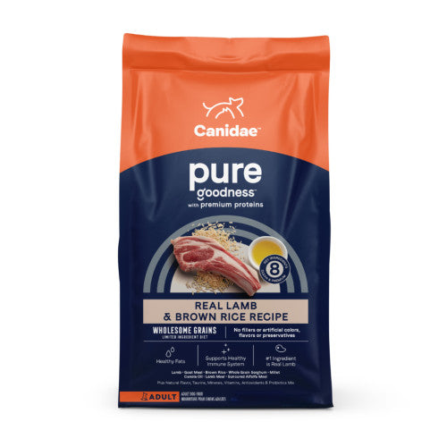 CANIDAE PURE with Wholesome Grains Dry Dog Food Lamb & Brown Rice, 1 Each/24 lb by Canidae peta2z