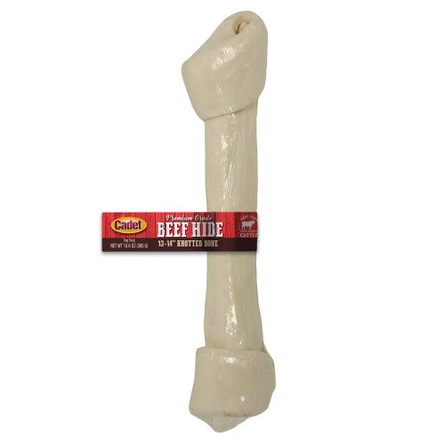 Cadet Beef Hide Knotted Dog Chews Individually Wrapped, 1 Each/13-14 in by Cadet peta2z