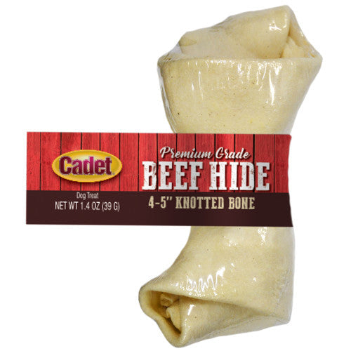 Cadet Beef Hide Knotted Dog Chews Individually Wrapped, 1 Each/4-5 in by Cadet peta2z