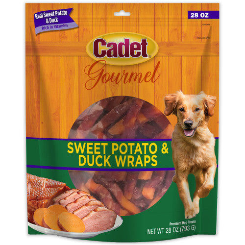 Cadet Gourmet Sweet Potato & Duck Wrapped Dog Treats 1 Each/28 Oz. (1 Count) by Cadet peta2z