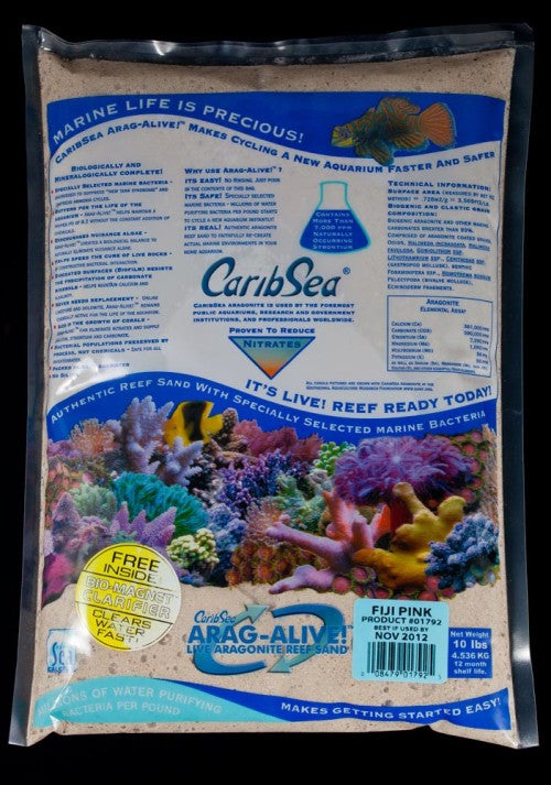 CaribSea Arag-Alive Fiji Pink Aquarium Sand 4ea/10 lb (Count of 4) by Caribsea peta2z