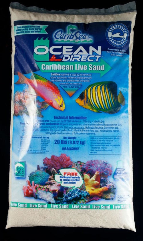 CaribSea Ocean Direct Live Original Grade Aquarium Sand 2ea/20 lb (Count of 2) by Caribsea peta2z