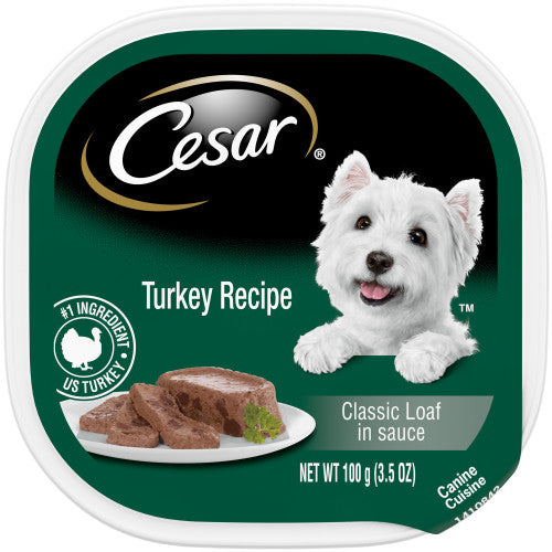 Cesar Classic Loaf in Sauce Adult Wet Dog Food Turkey, 24Each/3.5 Oz, 24 Pack (Count of 24) by San Francisco Bay Brand peta2z