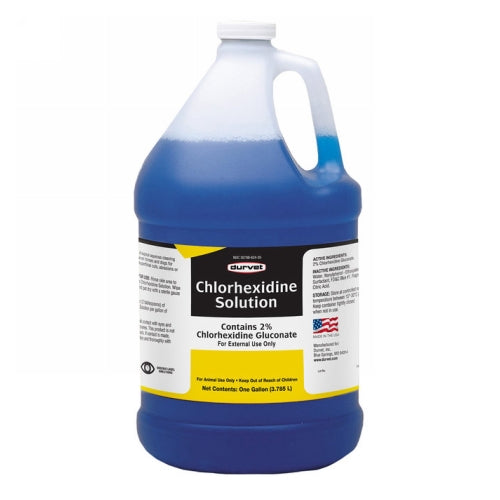 Chlorhexidine 2% Solution for Horses and Dogs 1 Gallon by Durvet peta2z