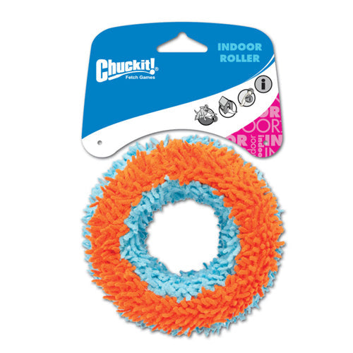 Chuckit! Indoor Roller Dog Toy Blue/Orange, 1 Each/Medium by Chuckit! peta2z