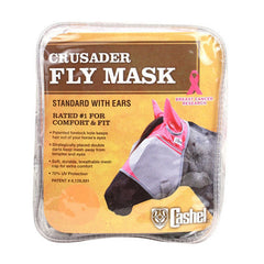 Crusader Standard Nose Pasture Fly Mask with Ears Arab Pink 1 Count by Cashel peta2z