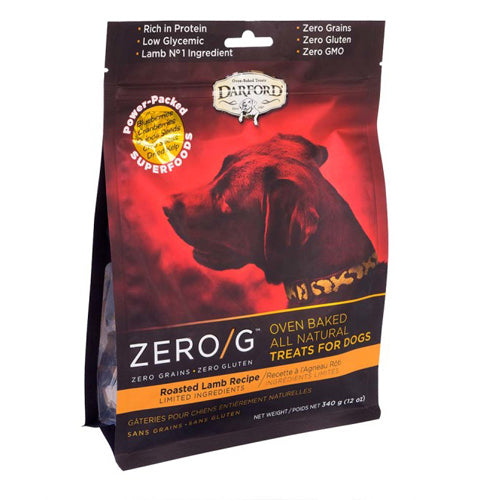 Darford Zero/G MINIS Oven Baked Dog Treats Roasted Lamb Recipe Regular, Roasted Lamb Recipe, 1 Each/12 Oz by Darford peta2z