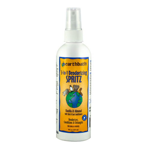 Deodorizing Skin & Coat Conditioning Spritz Vanilla Almond 8 oz by Earthbath peta2z