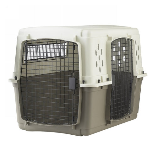 Double Door Plastic & Wire Dog Crate Large 1 Count by Pet Lodge peta2z