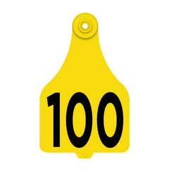 DuFlex Extra Large Numbered Tags 76-100 Yellow 1 Count by Destron Fearing Duflex peta2z