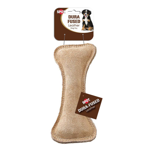 Dura-Fused Leather Bone Dog Toy Brown, 1 Each/7 in by San Francisco Bay Brand peta2z