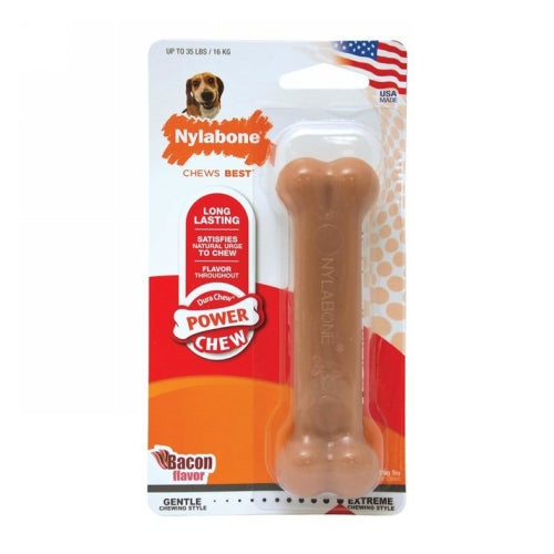 DuraChew Power Chew Bacon Bone Wolf 1 Each by Nylabone peta2z