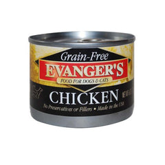 Evanger's Grain-Free Wet Dog & Cat Food Chicken, 24Each/6 Oz, 24 Pack (Count of 24) by Evangers peta2z