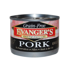 Evanger's Grain-Free Wet Dog & Cat Food Pork, 24Each/6 Oz, 24 Pack (Count of 24) by Evangers peta2z