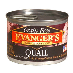 Evanger's Grain-Free Wet Dog & Cat Food Quail, 24Each/6 Oz, 24 Pack (Count of 24) by Evangers peta2z