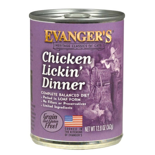 Evanger's Heritage Classic Wet Cat Food Chicken Lickin / 12.8 Oz, (Count of 12) by Evangers peta2z