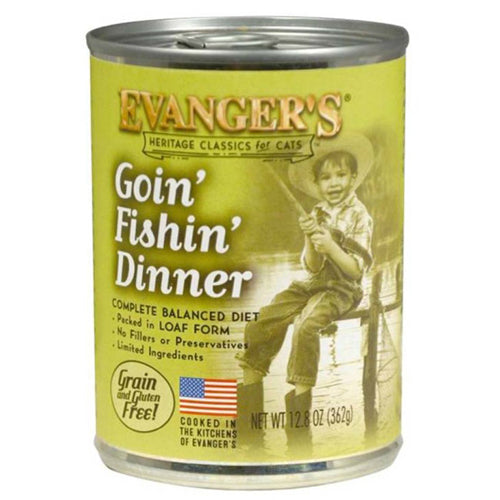 Evanger's Heritage Classic Wet Cat Food Goin' Fishin / 12.8 Oz (Count of 12) by Evangers peta2z