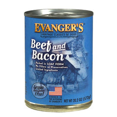 Evanger's Heritage Classic Wet Dog Food Beef & Bacon, 12Each/20.2 Oz, 12 Pack (Count of 12) by Evangers peta2z