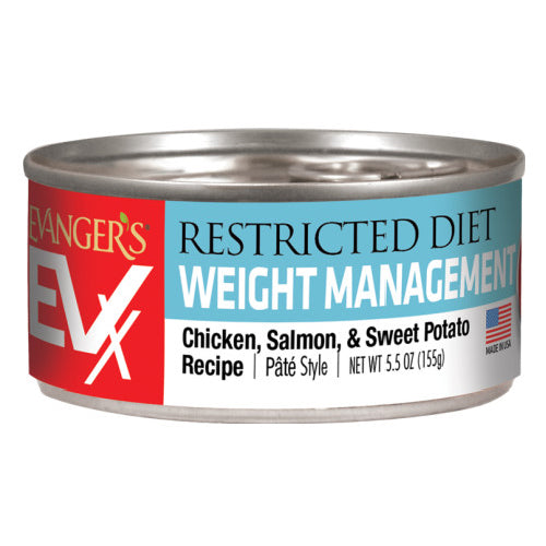 Evanger's Restricted Weight Management Cat Food Chicken, Salmon, & Sweet Potato, 24Each/5 Oz (Count of 24) by Evangers peta2z