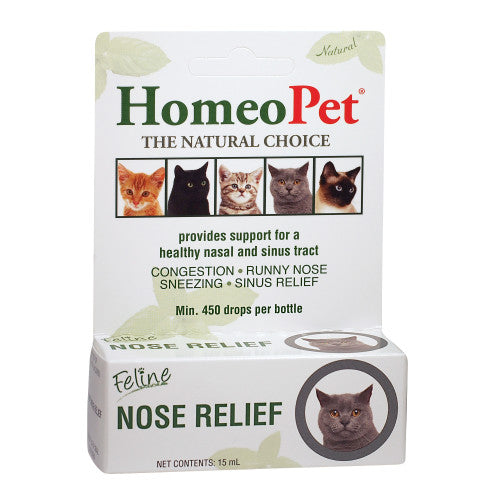 Feline Nose Relief 15 ml by HomeoPet Solutions peta2z