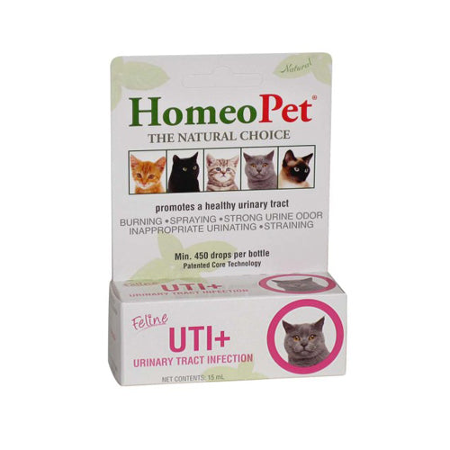 Feline UTI + Drops 15 ml by HomeoPet Solutions peta2z