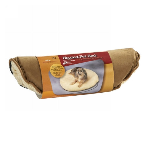 Fleece-Top Heated Pet Bed Small Round 1 Count by Api Allied Precision Industries, Inc. peta2z